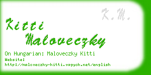 kitti maloveczky business card